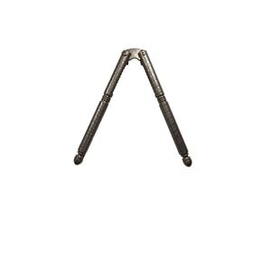 Vintage HMQ Metal Nutcracker Textured Handle Steel Handheld Kitchen Tool MCM